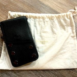 Hammitt 310 BlackLeather Phone Case Crossbody Bag